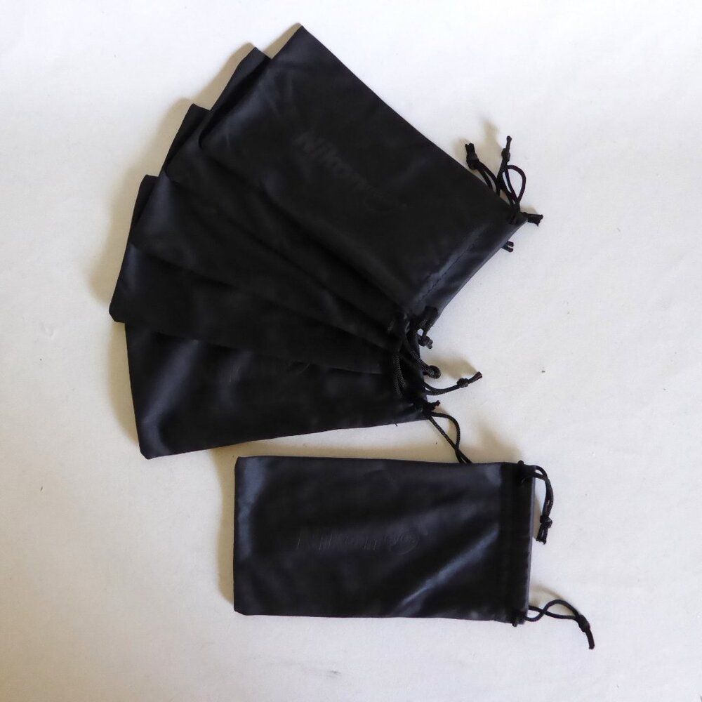 NIKON EYES MICROFIBER DRAWSTRING EYEWEAR BAG LOT OF 6 (PRE-OWNED)
